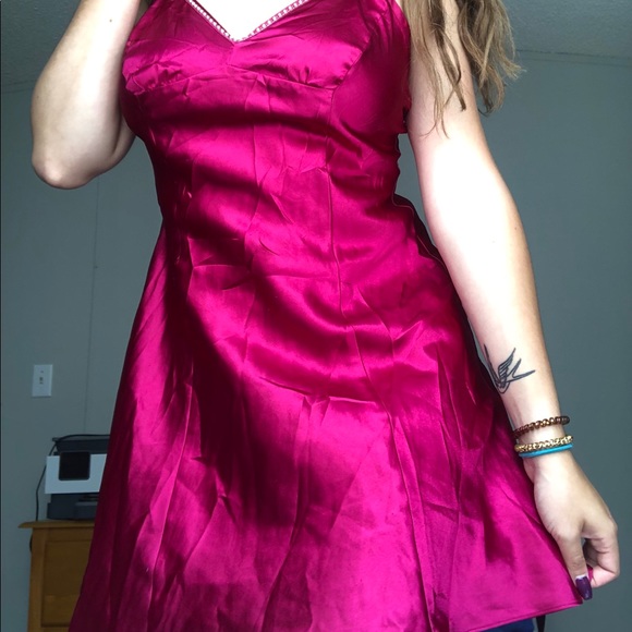 Cute little fushia colored slip dress - Picture 2 of 5